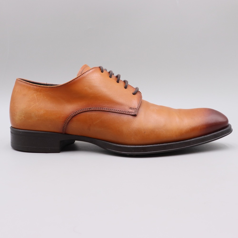 To Boot New York Adam Derrick Mens 9.5 US Cognac Brown Leather Derby Dress Shoes